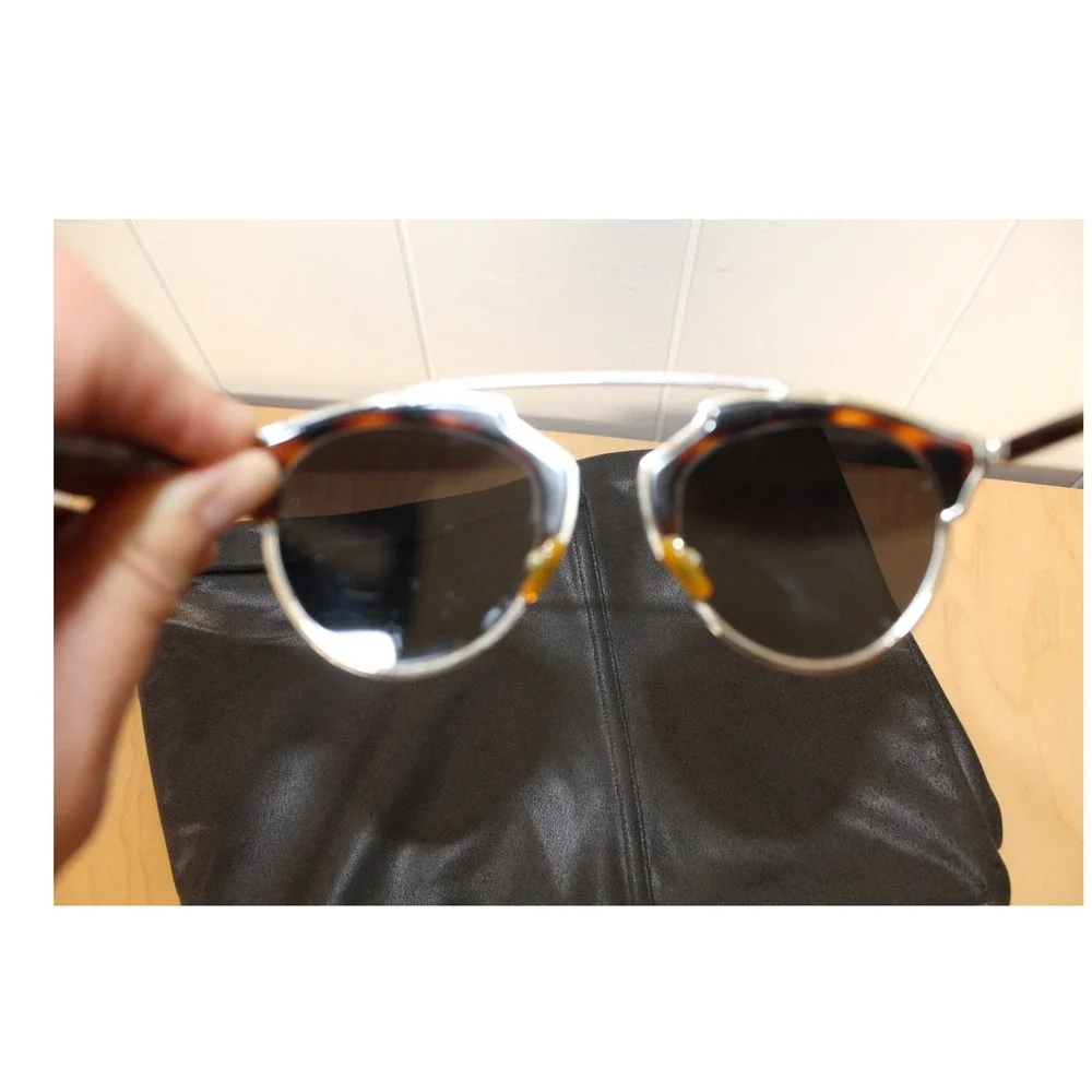 DIOR So Real Sunglasses Authentic Silver & Tortoiseshell 48 22 140